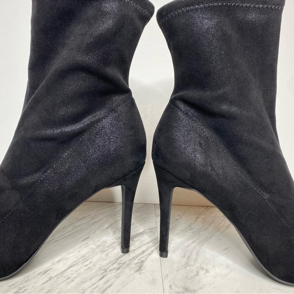 New! BP Braylee Black Shimmer Pointed Toe Bootie 10M - Picture 7 of 13